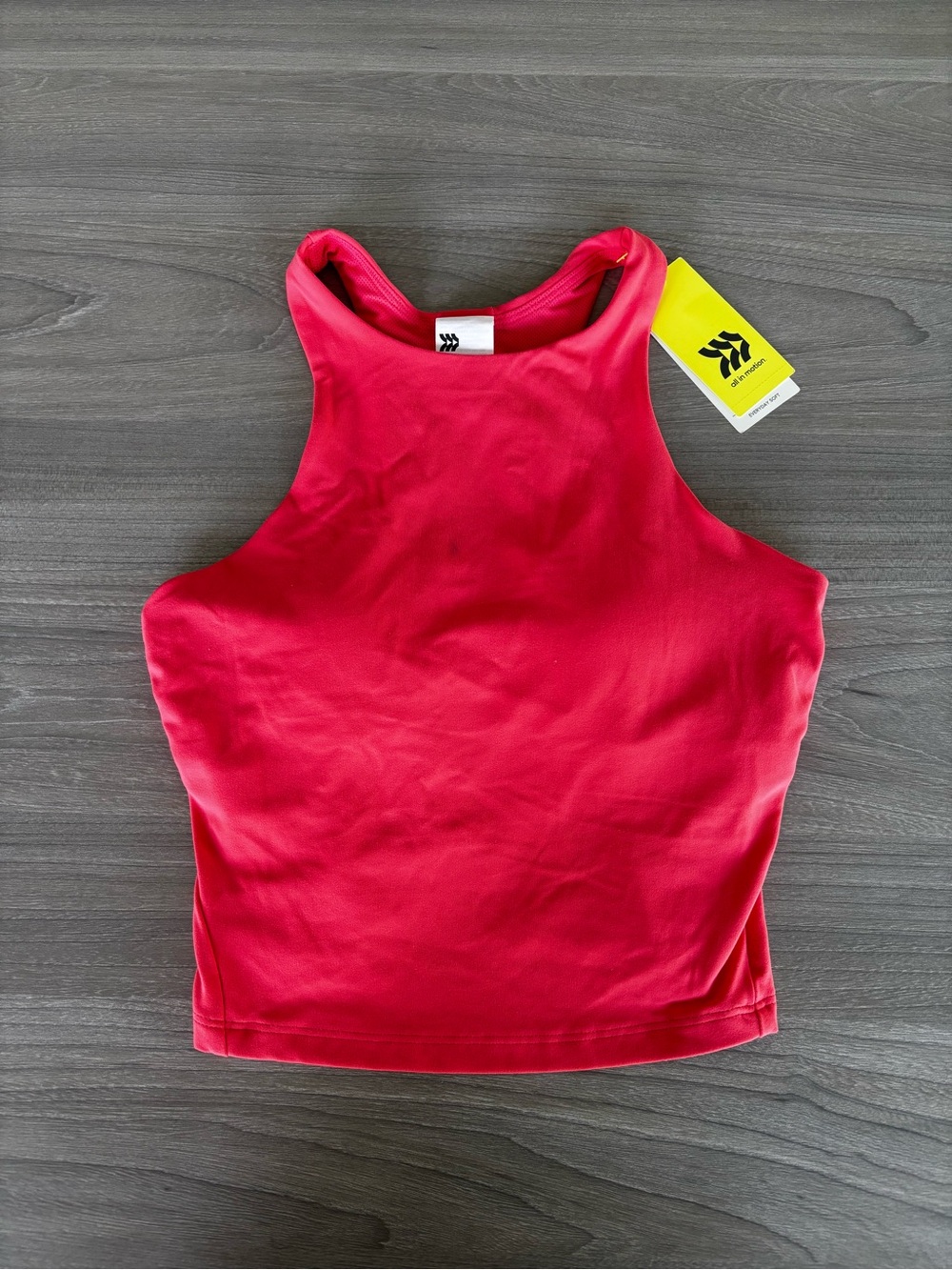 all in motion Hot Pink High-Neck Crop Tank